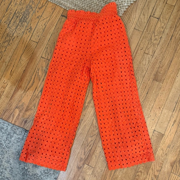 Maeve by  Anthropology Vibrant Orange Wide-Leg Pants size: Medium - Picture 3 of 5
